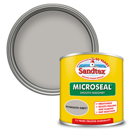 Sandtex Masonry Paint Plymouth Grey 150ml - Image