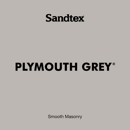 5090081 - Sandtex® Masonry Paint - Microseal® Smooth - 15 Year Weatherproof Exterior Wall Paint - Plymouth Grey® - 150ml Tester Pot Paint Sample – S9