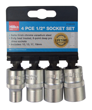 Socket Set 4pce 1/2