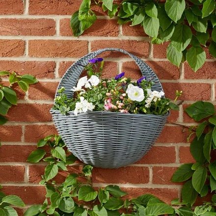 Wall Basket Faux Slate 16in - Image