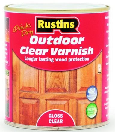 Outdoor Gloss Varnish 500ml Rustins - Image