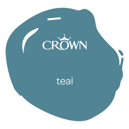 5095953 - Crown Easyclean® Bathroom - Mid Sheen Emulsion - teal - 2.5L – Colour Swatch