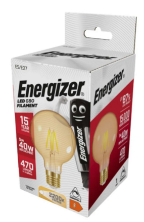 Energizer 40w LED E27 Dimmable G80 Filament - Image