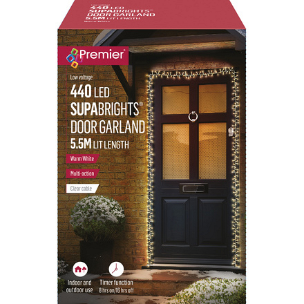 Supabright Door Garland Warm White 440 LED 5.5m - Image