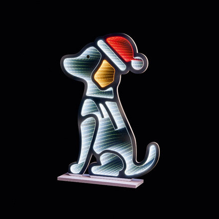 Sitting Dog Infinity Mirror 60cm - Image