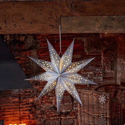 Silver LED Origami Star 50cm - Image