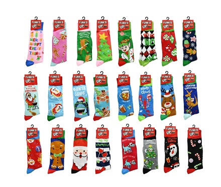 Men's Festive Socks Ugly Mega Mix - Image