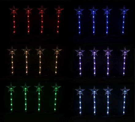 LED Star Path Timer Lights 4 Pack - Image