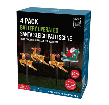 LED Santa Sleigh Path Light - Image