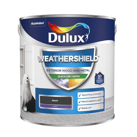 Dulux Weathershield Satin Black 2.5L