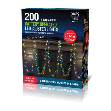 200 Cluster Lights Multi Coloured LED - Image