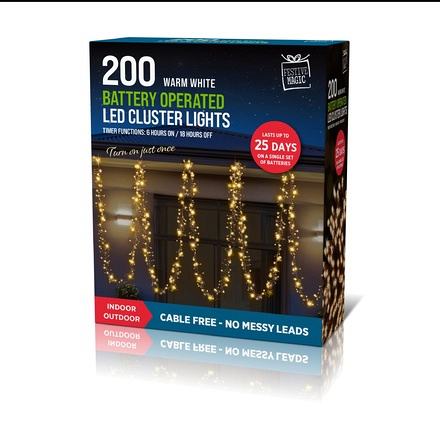 200 Cluster Lights Warm White LED - Image