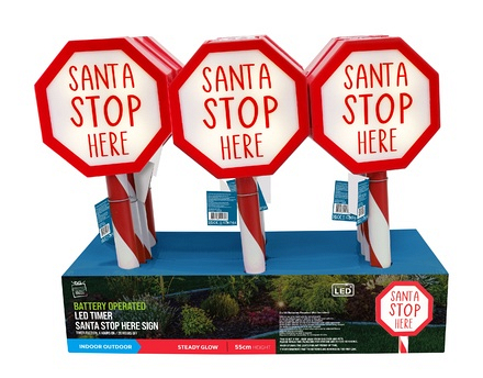 Santa Stop Stake 55cm LED - Image