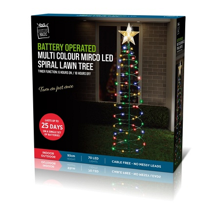 Spiral Tree Stake 95cm Multi Coloured - Image