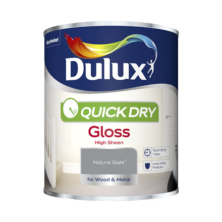 Dulux 750ml Quick Dry Gloss Natural Slate - Image