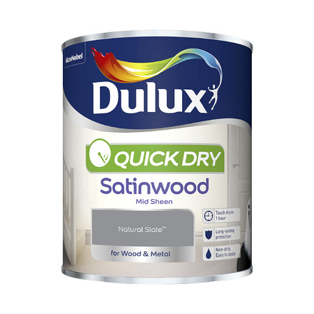 Dulux 750ml Quick Dry Satinwood Natural Slate - Image
