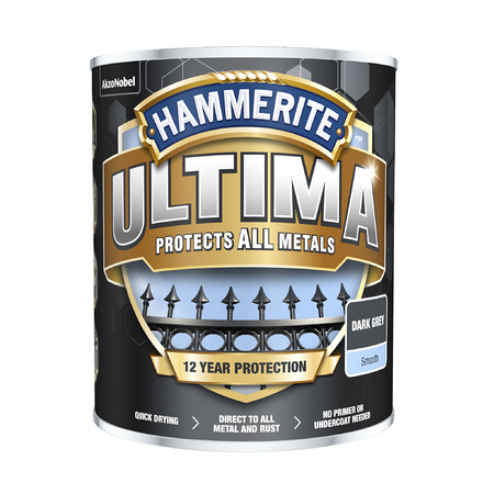 Hammerite Ultima Smooth 750ml Dark Grey