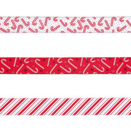 Candy Cane Ribbon 6cm x 5m - Image
