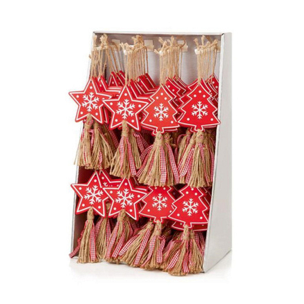 Wooden Hanging Decoration 12cm - Image