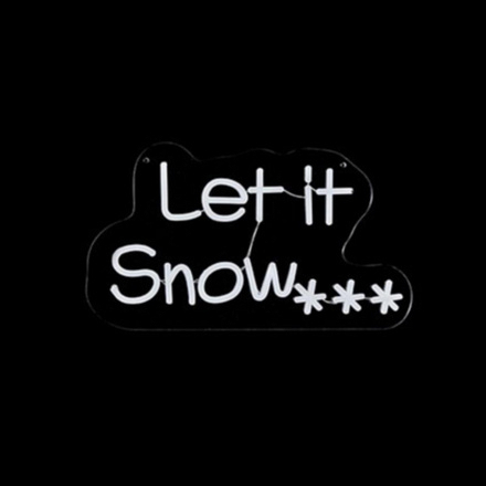 Let It Snow Neon Hanging Sign 40cm - Image