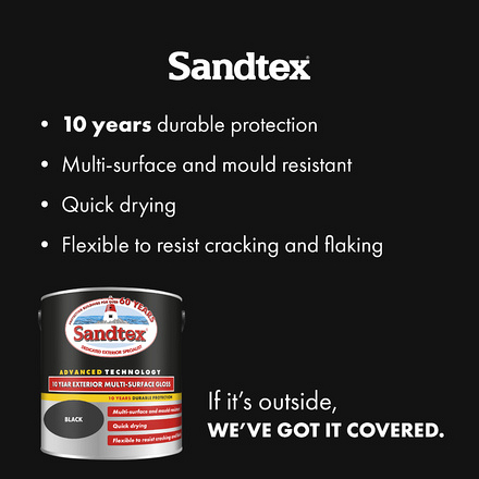5101329_Sandtex® 10 Year Exterior Multi-Surface Gloss - Black - 2.5L – F&B