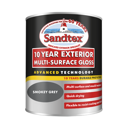 Smokey Grey Gloss Sandtex 10 Year 750ml - Image