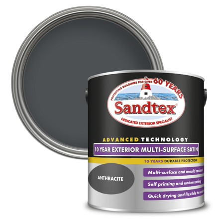 2.5 Anthracite Satin Sandtex 10 Year - Image