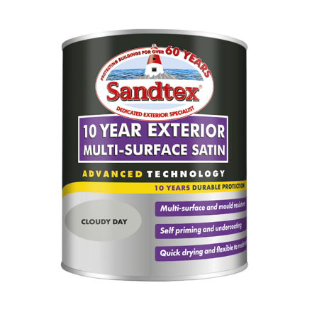 Cloudy Day Satin Sandtex 10 Year 750ml - Image