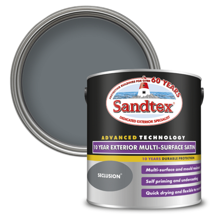 5100998 - Sandtex® 10 Year Exterior Multi-Surface Satin - Seclusion® - 2.5L - P1