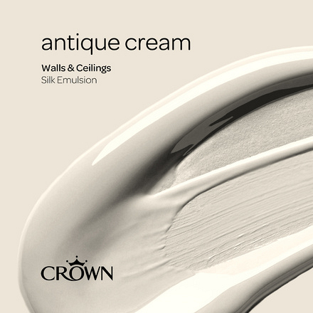 5023317 - Crown - Walls and Ceilings - Silk Emulsion - antique cream - 2.5L - S6