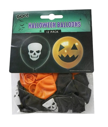 Halloween Balloons 12 Pack - Image