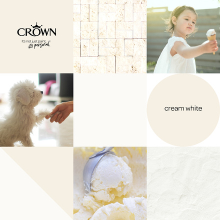 5040153 - Crown - Walls and Ceilings - Matt Emulsion - cream white - 2.5L - S5