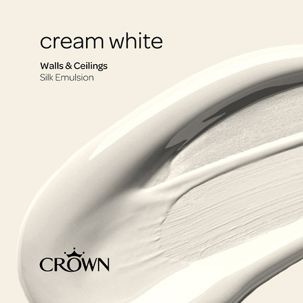 5040148 - Crown - Walls and Ceilings - Silk Emulsion - cream white - 2.5L - S6