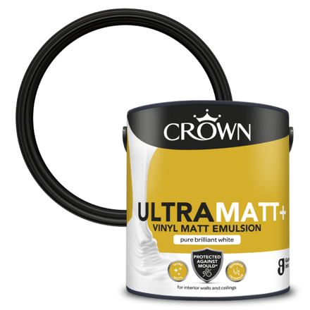 5101850 Crown - Ultramatt+ - Pure Brilliant White - 2.5L - Pack-Birdseye