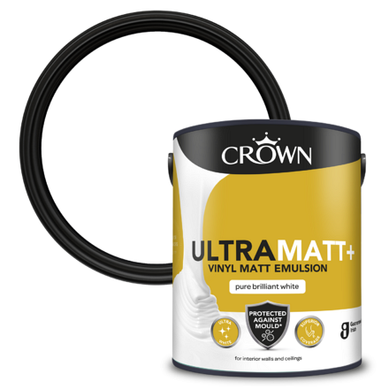 5101851 Crown - Ultramatt+ - Pure Brilliant White - 5L - Pack-Birdseye