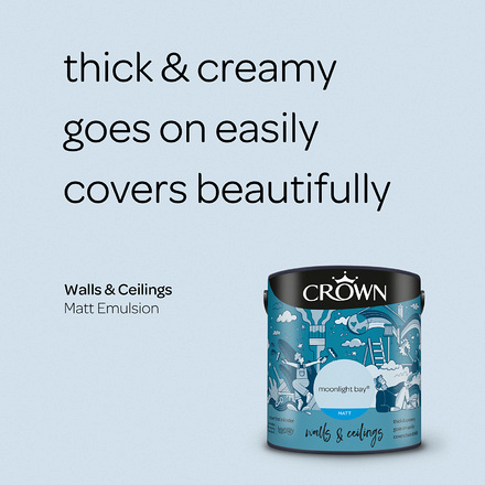 5022283 - Crown - Walls and Ceilings - Matt Emulsion - moonlight bay - 2.5L - S3