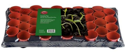 18x9cm Round Pots Growing Tray - Image