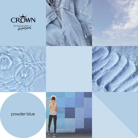 5023246 - Crown - Walls and Ceilings - Silk Emulsion - powder blue - 2.5L - S5