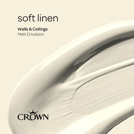 5022932 - Crown - Walls and Ceilings - Matt Emulsion - soft linen - 2.5L - S6