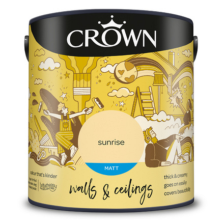 5022875 - Crown - Walls and Ceilings - Matt Emulsion - sunrise - 2.5L - S8