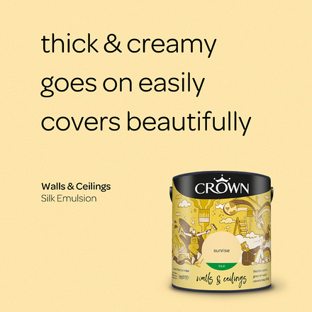 5023292 - Crown - Walls and Ceilings - Silk Emulsion - sunrise - 2.5L - S3