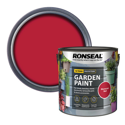 Ronseal Garden Paint Moroccan Red 2.5L - Image