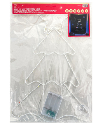 Festive Magic 42 LED Multicolour Christmas Tree Window Light, 40cm - Image