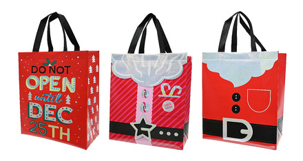 Festive Magic Christmas Shopping Bag, 29 x 34cm Assorted Designs - Image