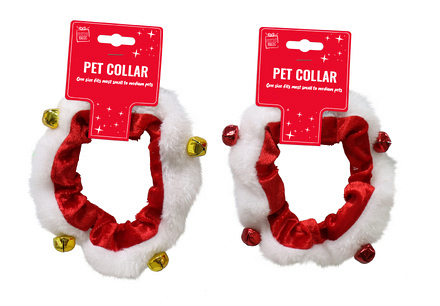 Festive Magic Christmas Pet Jingle Bell Collar, Assorted Colours - Image