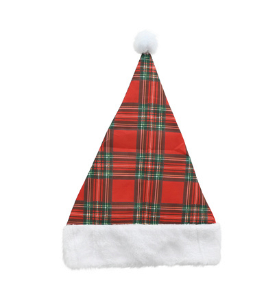 Festive Magic Tartan Santa Hat - Image