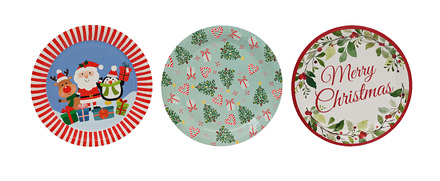 Festive Magic Christmas Paper Plates, 23cm, Pack of 6 - Image