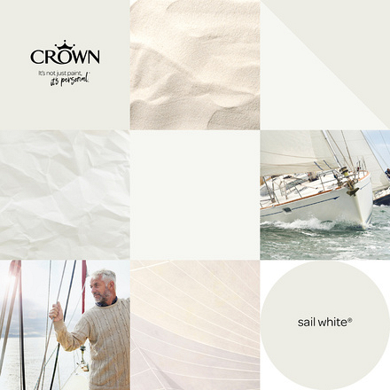 5023297 - Crown - Walls and Ceilings - Silk Emulsion - sail white - 2.5L - S5
