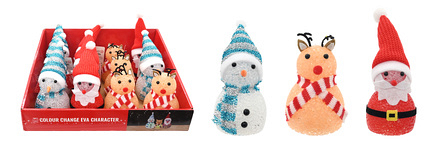 Festive Magic Colour Changing Christmas Character, 10cm Assorted - Image