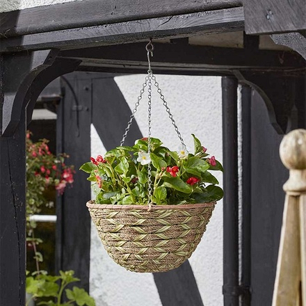 14inch Woodland Basket Hanging Basket - Image